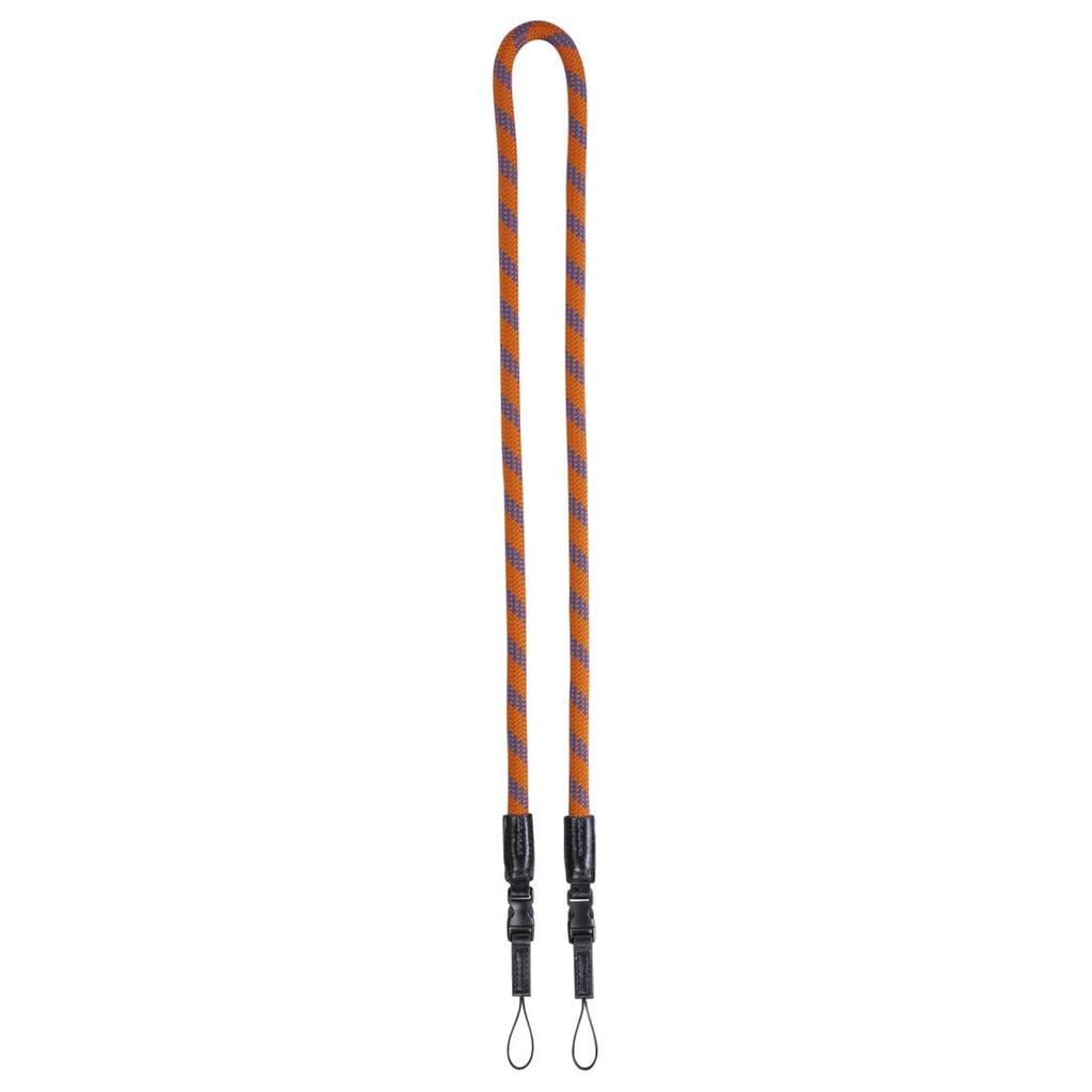 Hama Braid Camera Strap with Quick Made in Officially Imported 120" Fastener, Orange/Blue, Germany,