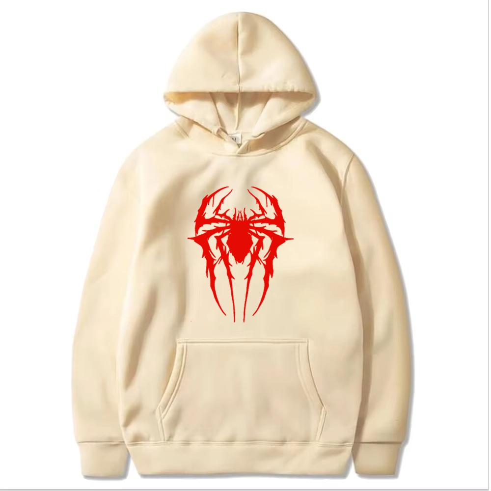 Fashion Brand Men's Hoodie Casual Hoodie Sweatshirt Men's/Women's Top Solid Color Printed Spider Hoodie Sweatshirt  WY0184
