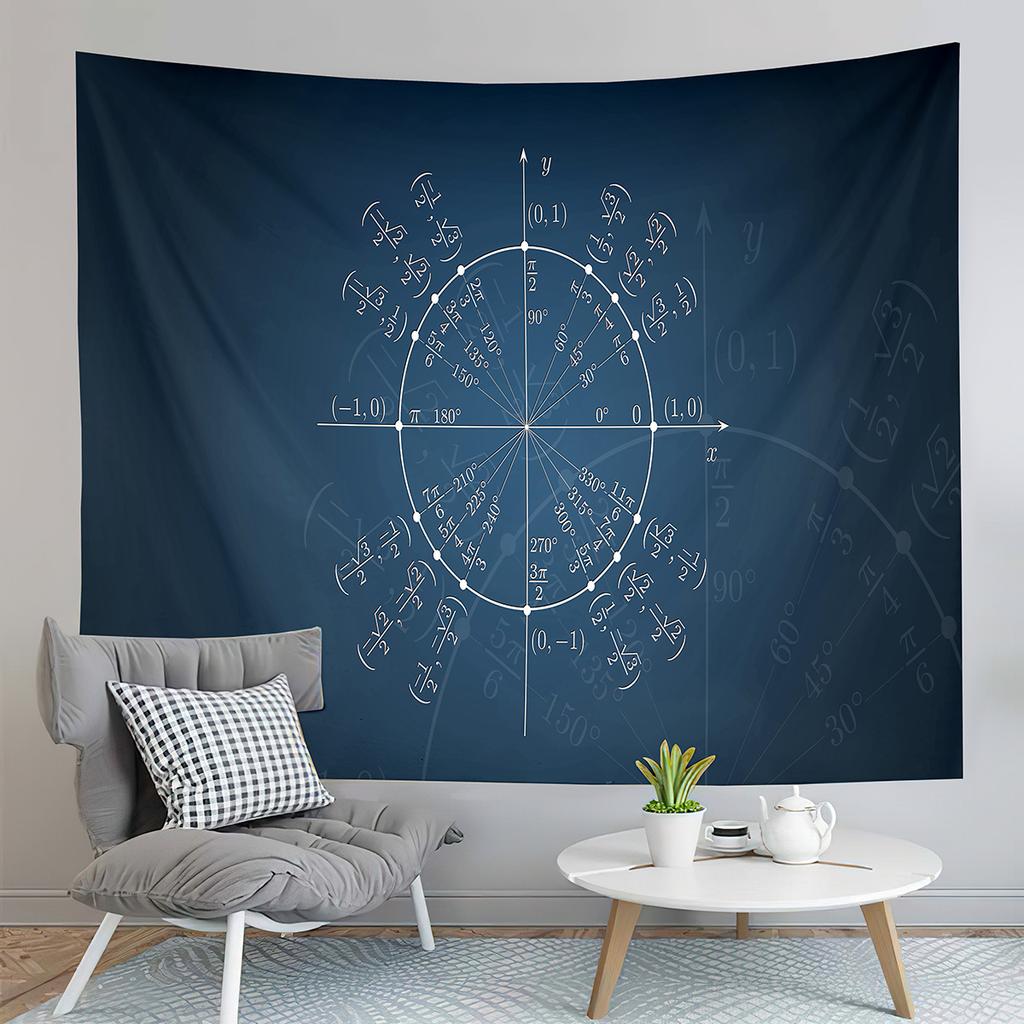 Mathematical Formula Tapestry Education Knowledge Poster Tapestry Art Wall Hanging Home Living Room Bedroom Dorm Tapestries