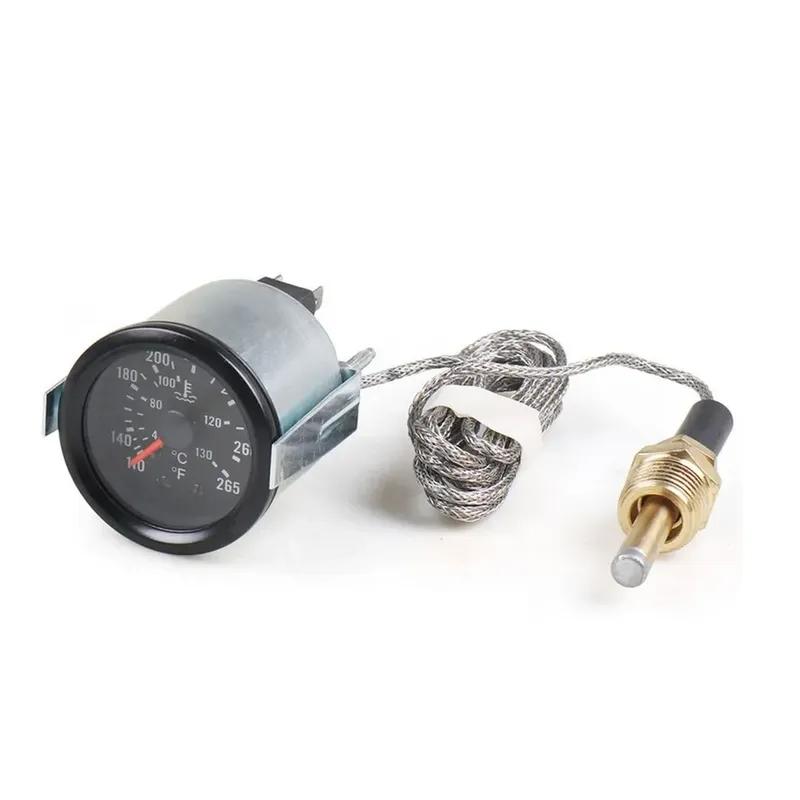 Pointer Mechanical Water Temp Car Gauge 2 52mm 40~130 Celsius Centigrade /130~265 Fahrenheit Temperature Instrument