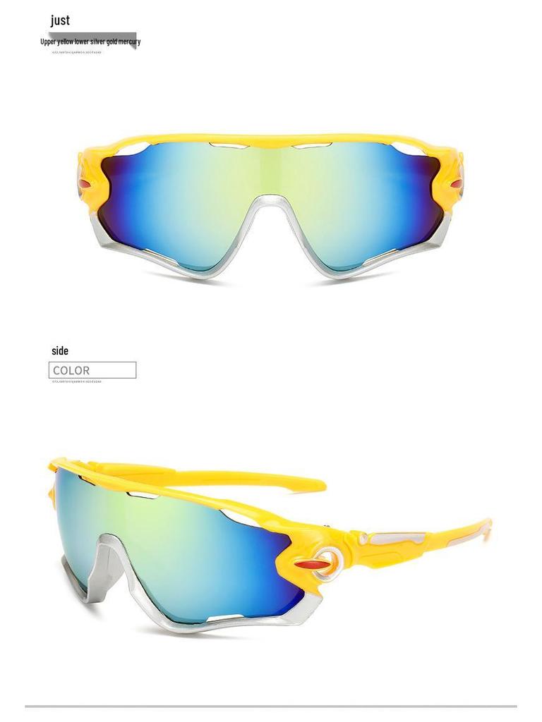 Men's Trendy Windproof Cycling Sunglasses - Anti-UV, Explosion-Proof, Cool Outdoor Sports Glasses