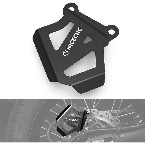 

NICECNC CNC Rear Brake Caliper Protection Plate Compatible with Kawasaki KLR650 2008-2024, Back Brake Caliper Cover Shield, Anodization, Aluminum, чёрный