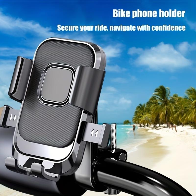 Bike Phone Holder, Heavy Duty Anti-Vibration Handlebar Mount, Universal Cell Phone Bracket for iPhone Samsung All Smartphones