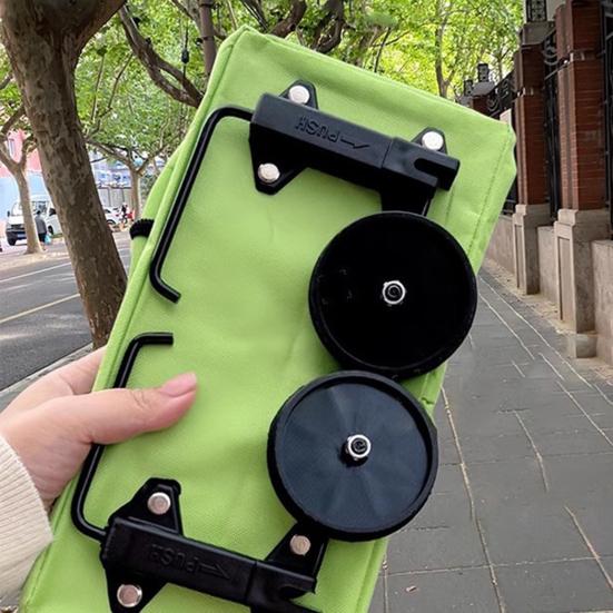 Foldable Shopping Bag with Wheels Large Capacity Waterproof Foldable Design Multipurpose Grocery Shopping Cart