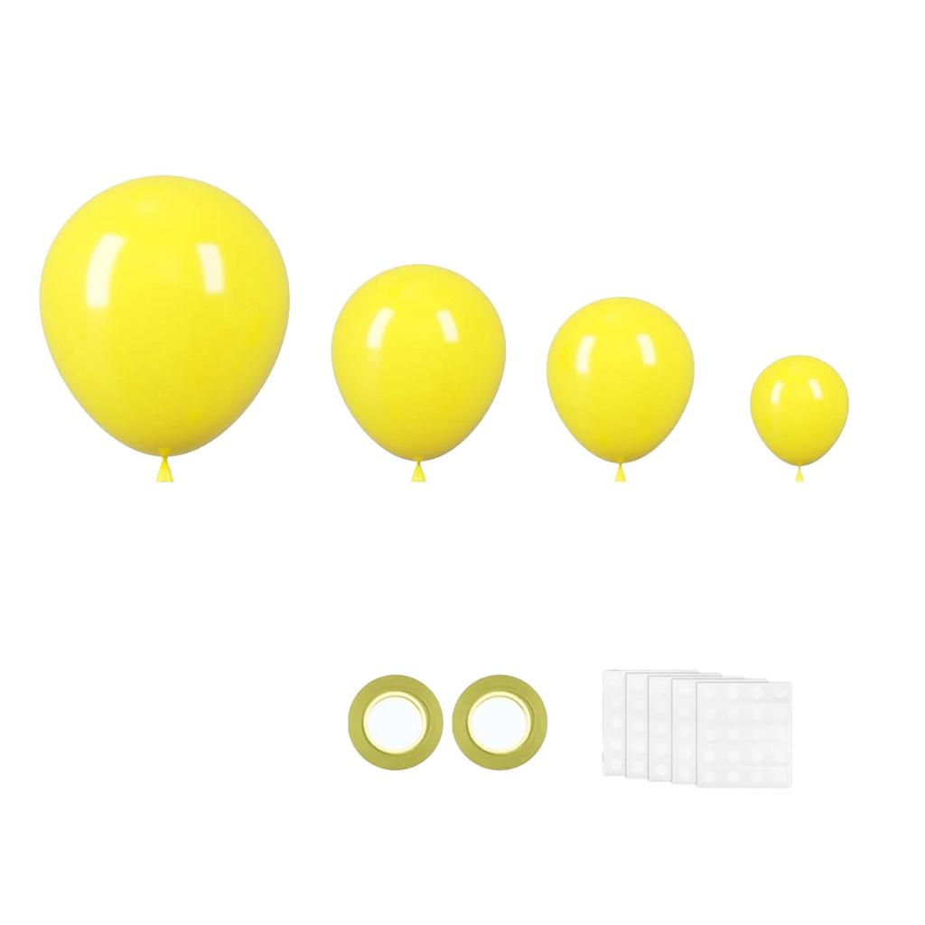 130pcs Yellow Balloons, Different Sizes Party Latex Balloons For Boys And Girls Birthday Baby Baptism Reveal Wedding Sunflower Party Decoration