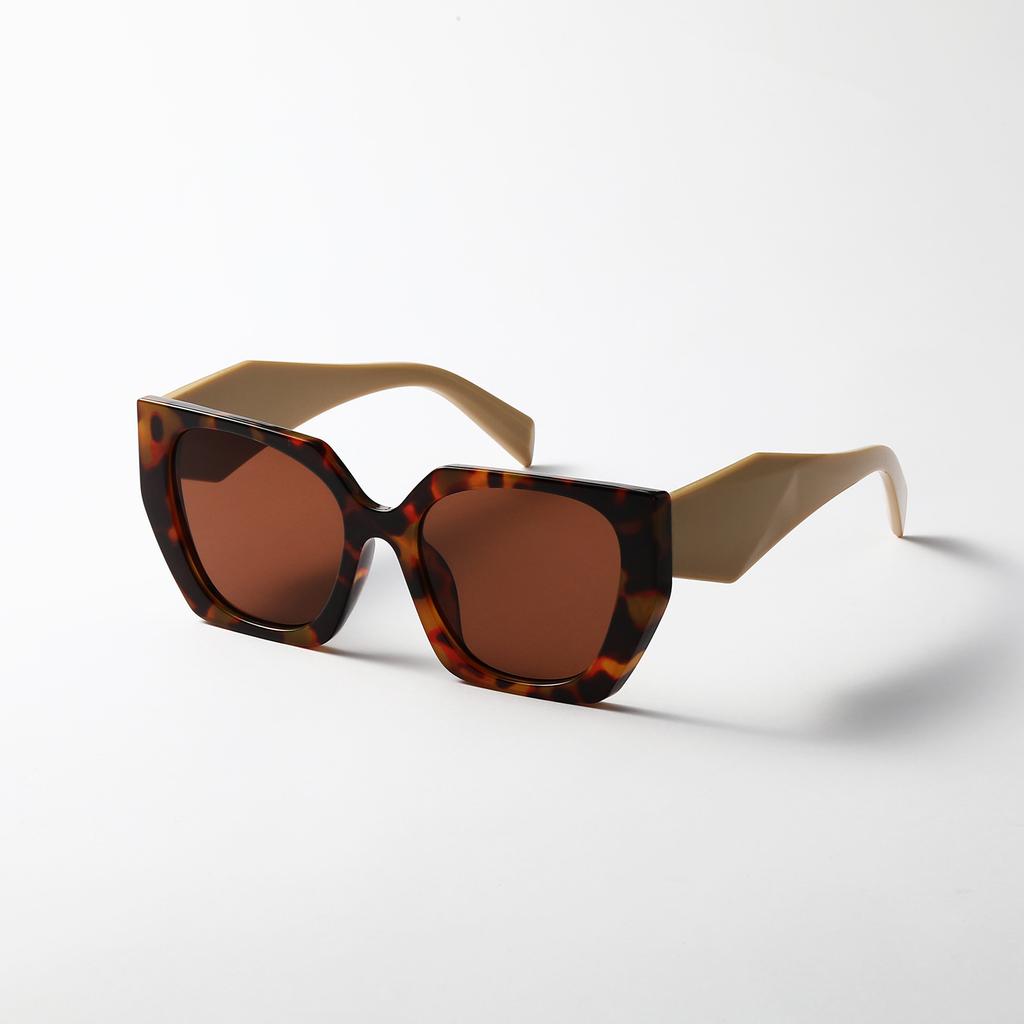 Polygonal Glasses Large Frame Retro Ins Sunglasses Women'S Face Covering Sunglasses Men