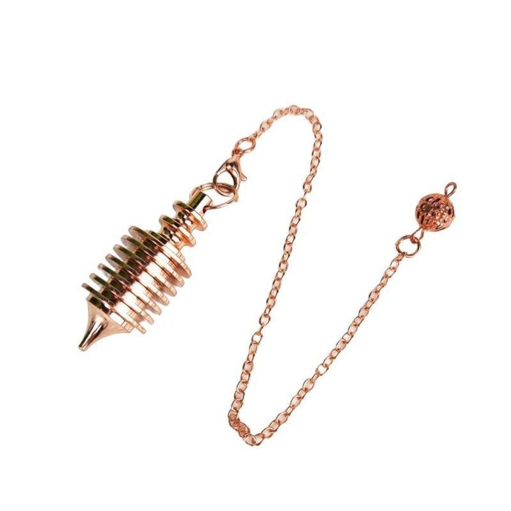Pendulos Openable Design Metal Pendulum Copper Material Spiral Shape Dowsing Pendulum Divination Pendulum Meditation Session