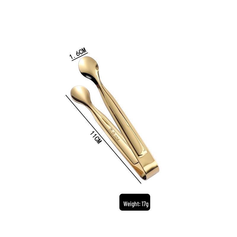 Multi-functional 304 Stainless Steel Ice & Sugar Cube Tongs
