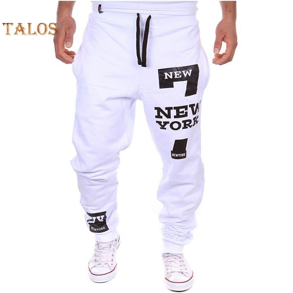 Men's Fashion Print Trousers Men's Sport Casual Jogger Pants S-3XL