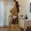 Peulaudeumali Pm_Ruffle Hidden Button Dress_Beige