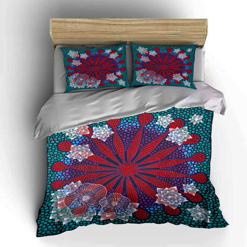 Radiant Bloom Galaxy. Bedding Sets Duvet Covers Pillowcases(1* Duvet Cover 2* Pillowcases Without Duvet Insert)