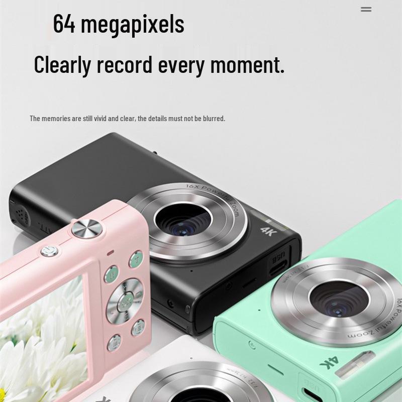 4K HD Digital Kids Camera, Home & Selfie Use, Mini Student Model DC402