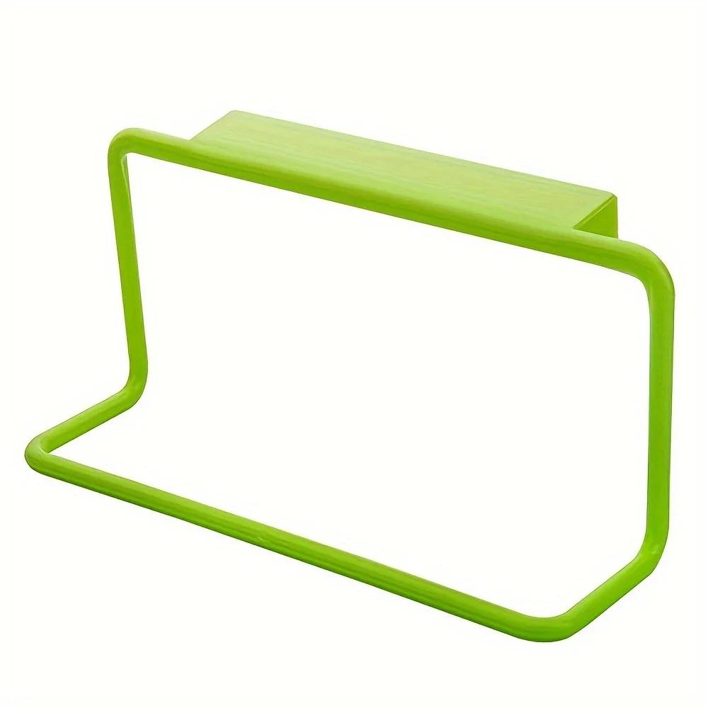 1Pcs Plastic Hanging Holder Towel Rack Cupboard Cabinet Door Back Multifunction Home Storage Organizer Kitchen Accessories