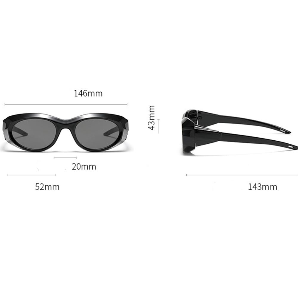 Fashion Oval Sunglasses Y2K Sporty Sun Glasses for Women Men UV400 Protection Metallic Silver Shades Hip Hop Streetwear