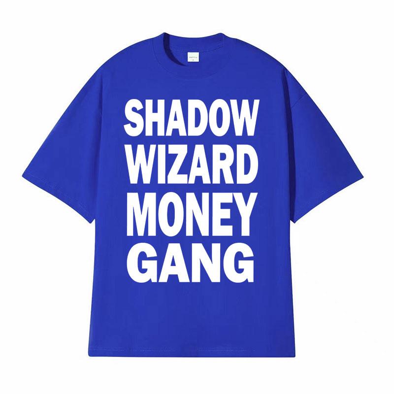 Joeyy Shadow Wizard Money Gang Stampa Lettere Magliette Divertenti Y2K Meme Maglietta Uomo Donna Moda Casual 100% Cotone Maglietta Top