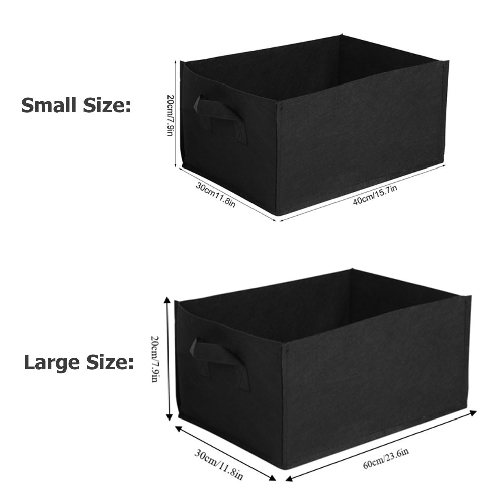 4PCS Non-woven Fabrics Grow Bags with Handles Reusable Planting Bag Planter Square Easy To Move Vegetable Grow Bag