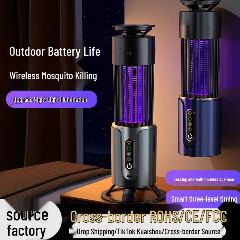 Portable Solar-Powered Electric Mosquito Killer Lamp for Indoor & Outdoor Use