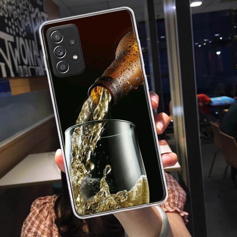 A Fresh Cold Beer Phone Case For Samsung A15 A25 A35 A55 Galaxy A12 A22 A32 A52S A72 A05S A02S A42 J6 J4 A6 A7 A8 A90 A80 J8 A9