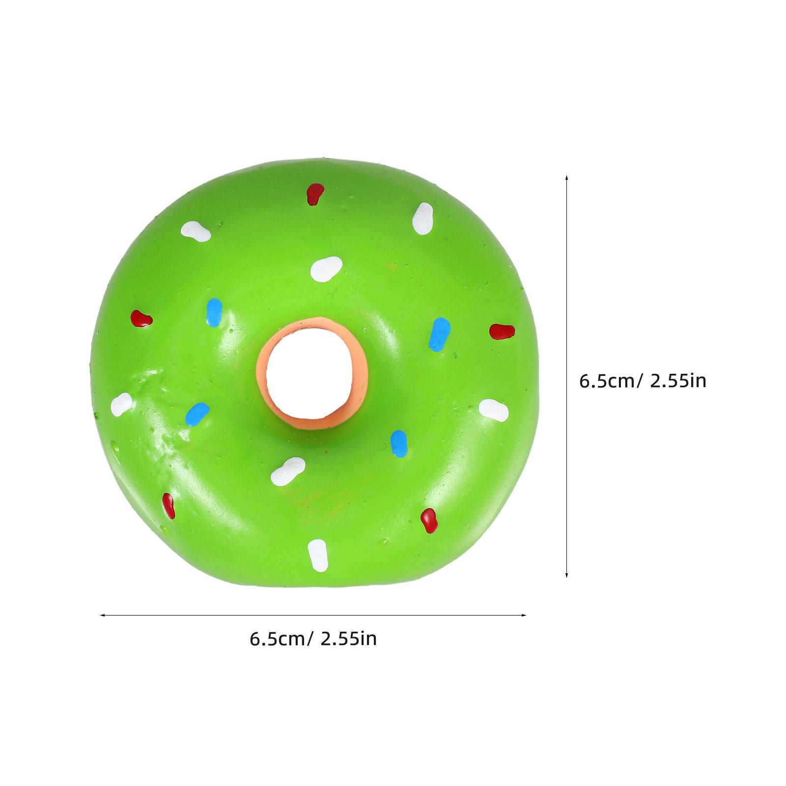 

2Pcs Donut Shaped Squeaky Dog Chew Latex Interactive Puppy Pet Supplies Teething Chewing Entertainment Small Dogs