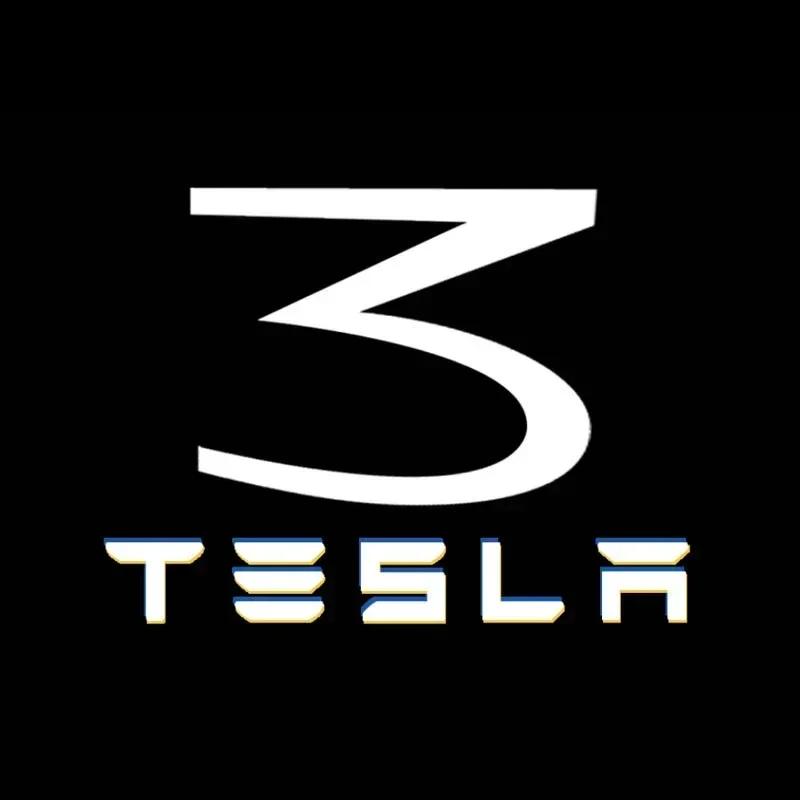 Car Sticker 2025 Hot 2 Pieces 3D For Tesla Model 3 S Y X LED Car Door Welcome Light Logo Projector Lamp Laser Lamp Ghost Shadow