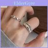 Bague Double Couche Élégante en Forme de Cœur d'Inspiration Coréenne pour Femmes avec Taille Réglable
