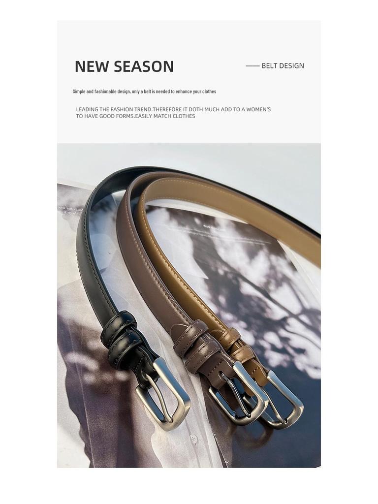 Women's Retro Casual Genuine Leather Belt: Versatile Cowhide Waist Belt
