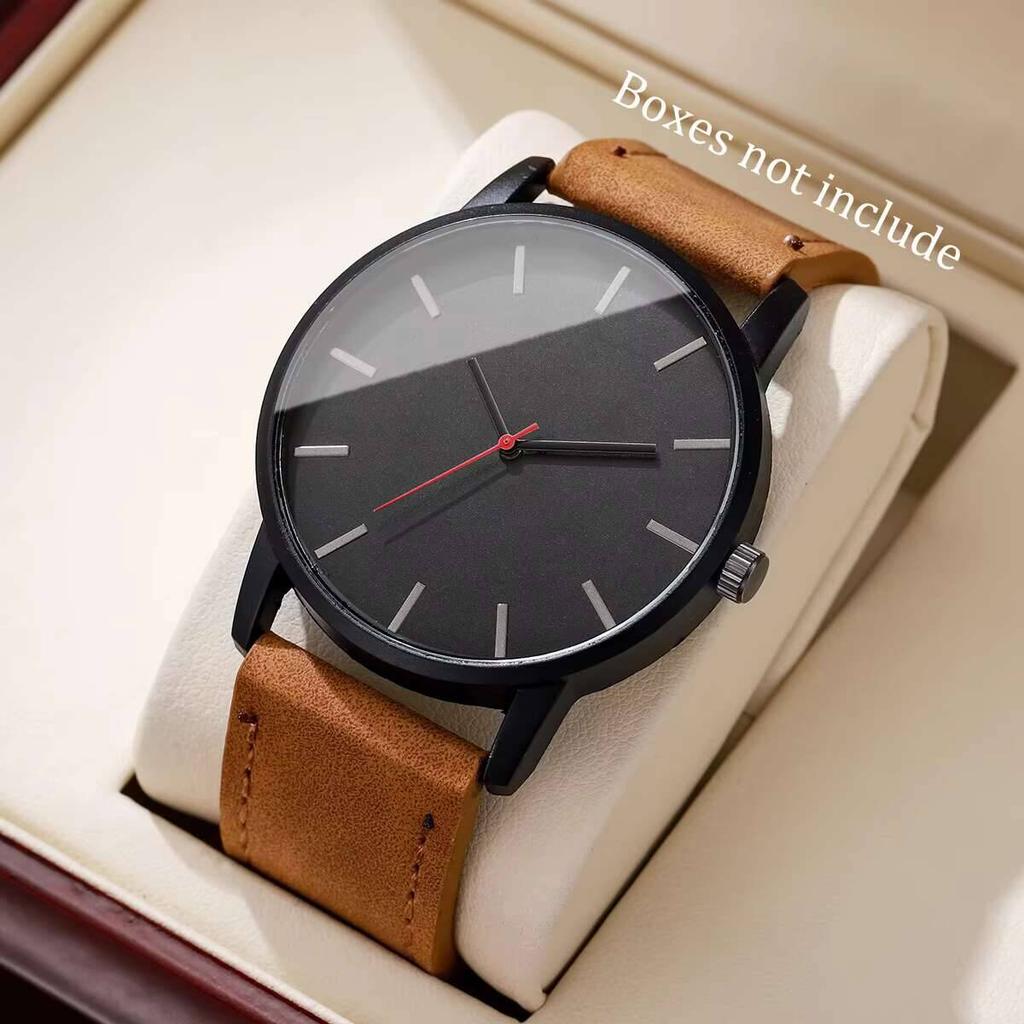 Simple Casual Leather Strap Men Quartz Watch Business Watches for Men Clock Reloj Hombre
