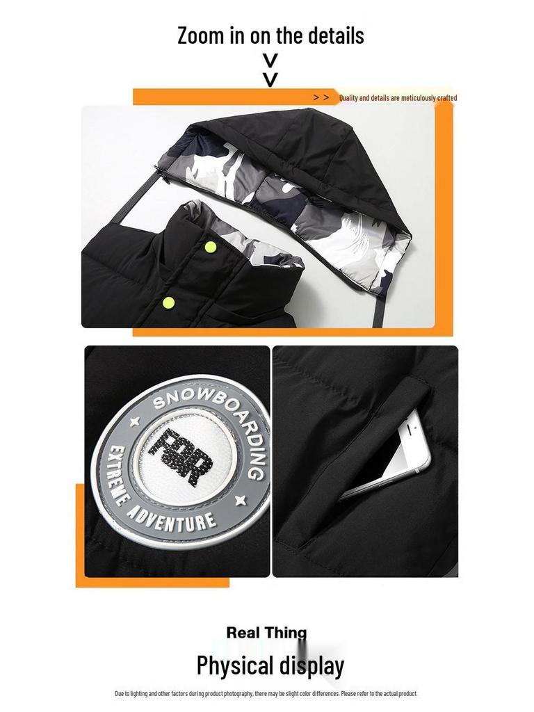 Autumn/Winter Cotton Padded Vest - Warm, Thickened, Sleeveless Jacket for Middle School Students, Youth Unisex 