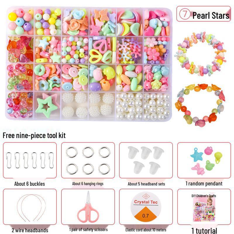 Kids' Handmade Bracelets DIY Gift Set for 8-Year-Old Girls - Beading Materials Included