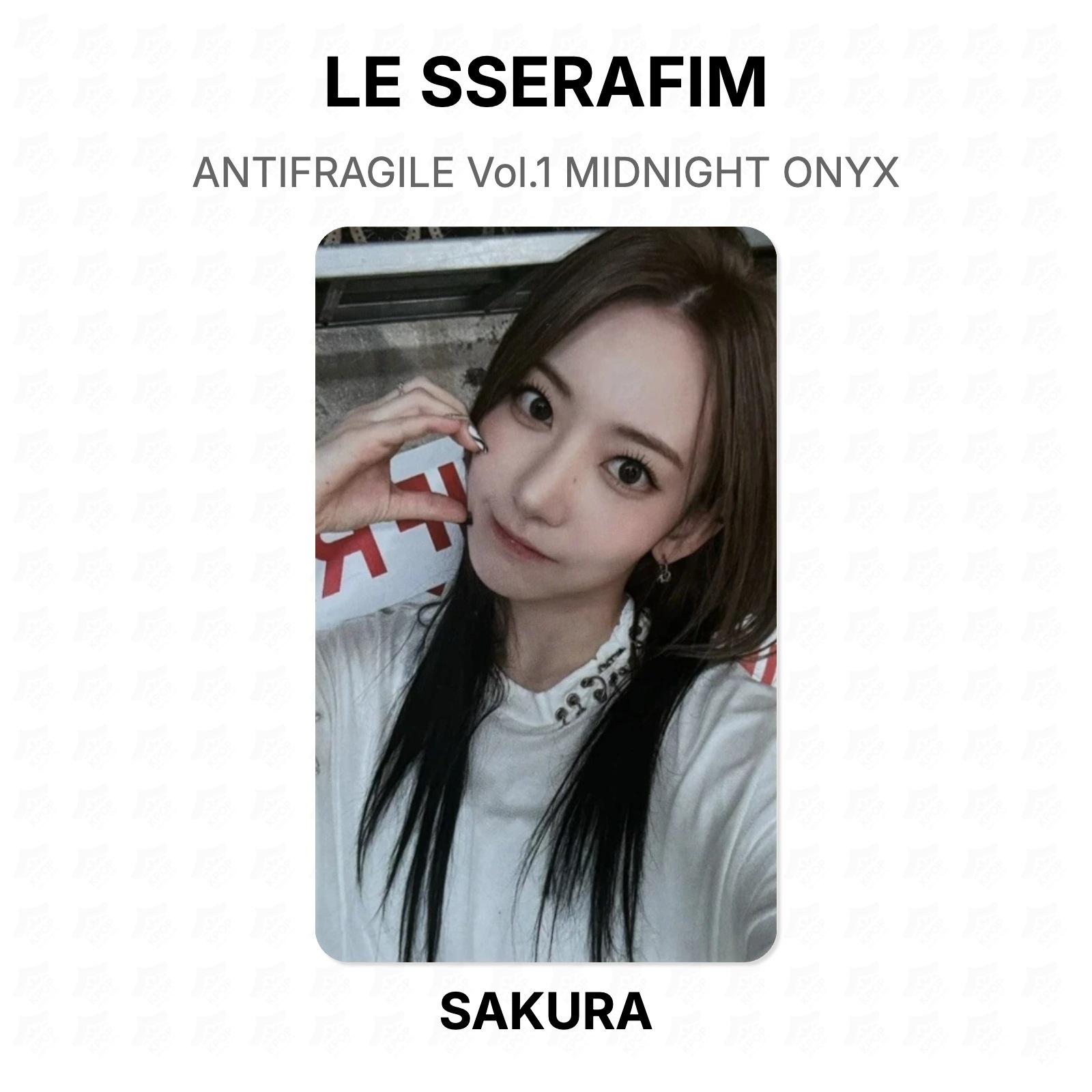 LE SSERAFIM ANTIFRAGILE Vol.1 MIDNIGHT ONYX Official Photocard SAKURA