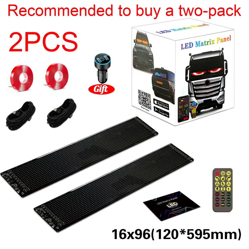 Demon Eyes Car LED Logo APP LED Matrix Pixel Panel Night Light DIY Programmable Flexible LED Display for Car Truck Accessorie