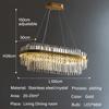 Nordic Luxury LED Crystal Chandelier Restaurant Villa Modern Minimalist Home Decoration Ceiling Light Indoor Lighting Fixtures