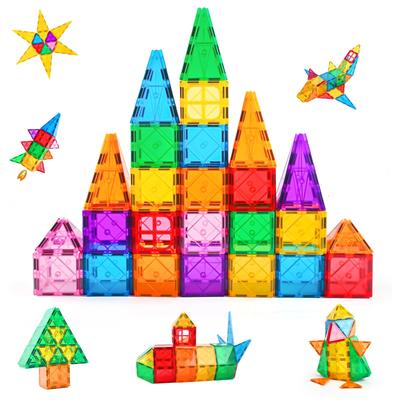 64-teilige magnetische Bausteine, Magnetspielzeug, Lernspielzeug, Alter 3, 4, 5, 6, 7, 8, 9, 10, Jungen und Mädchen, Geburtstagsgeschenk, Schulanfangsgeschenk