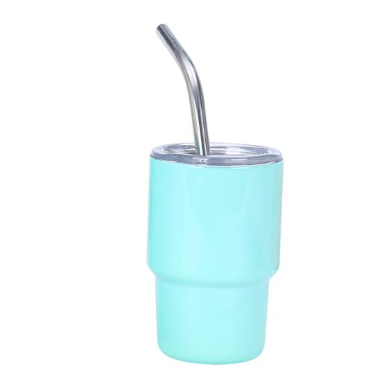 1/6Pcs Stainless Steel Tumbler Shot Glass with Straw Lid 90/150ml Mini Multi-Purpose Cup for Cocktails Coffee Whiskey Portable Beverage Container for