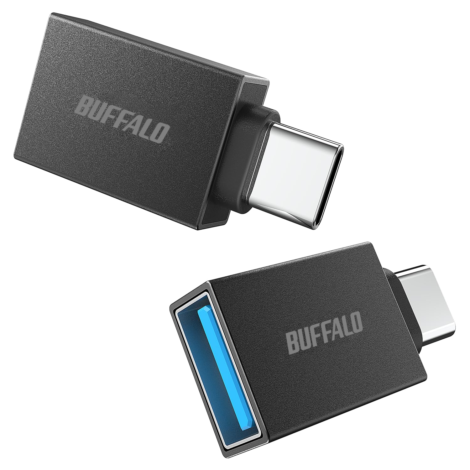 

Buffalo USB Converter Set of to USB-C & 3.2 (Gen 1) Adapter, 2, Type-A Type-C 5Gbps, BSUAC321AD2BK/N чорний