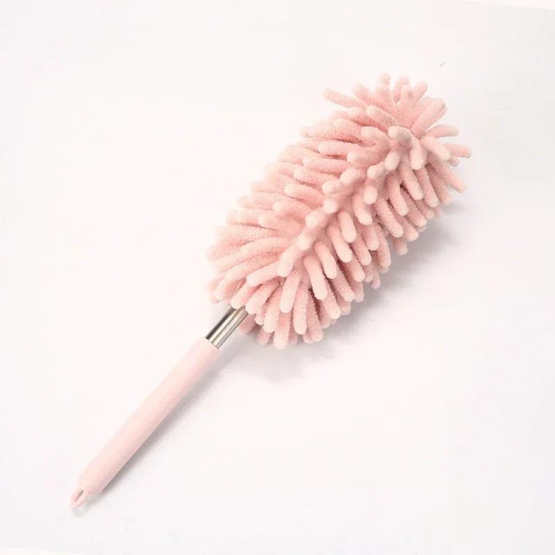 1pc-Telescopic Lengthen Duster Microfiber Chenille Home Stainless Removal Steel Dust Brush Ceiling Clean Multifunction