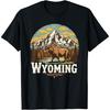 Wyomingské hory a buvolí příroda Scénické tričko Wyoming