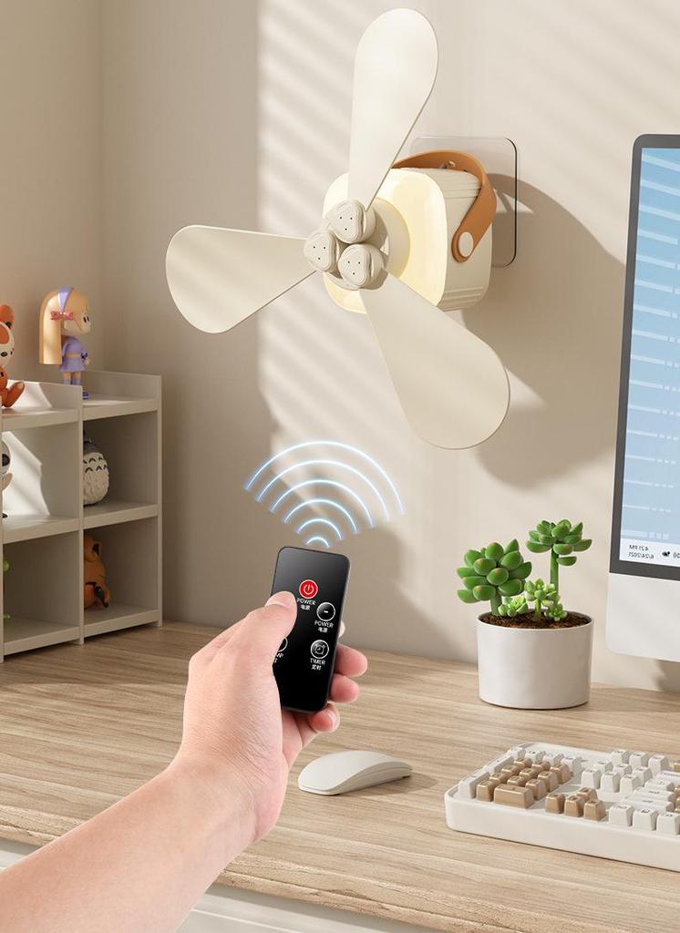 USB Rechargeable Portable Ceiling Fan Light for Dorms, Camping, and Home Use