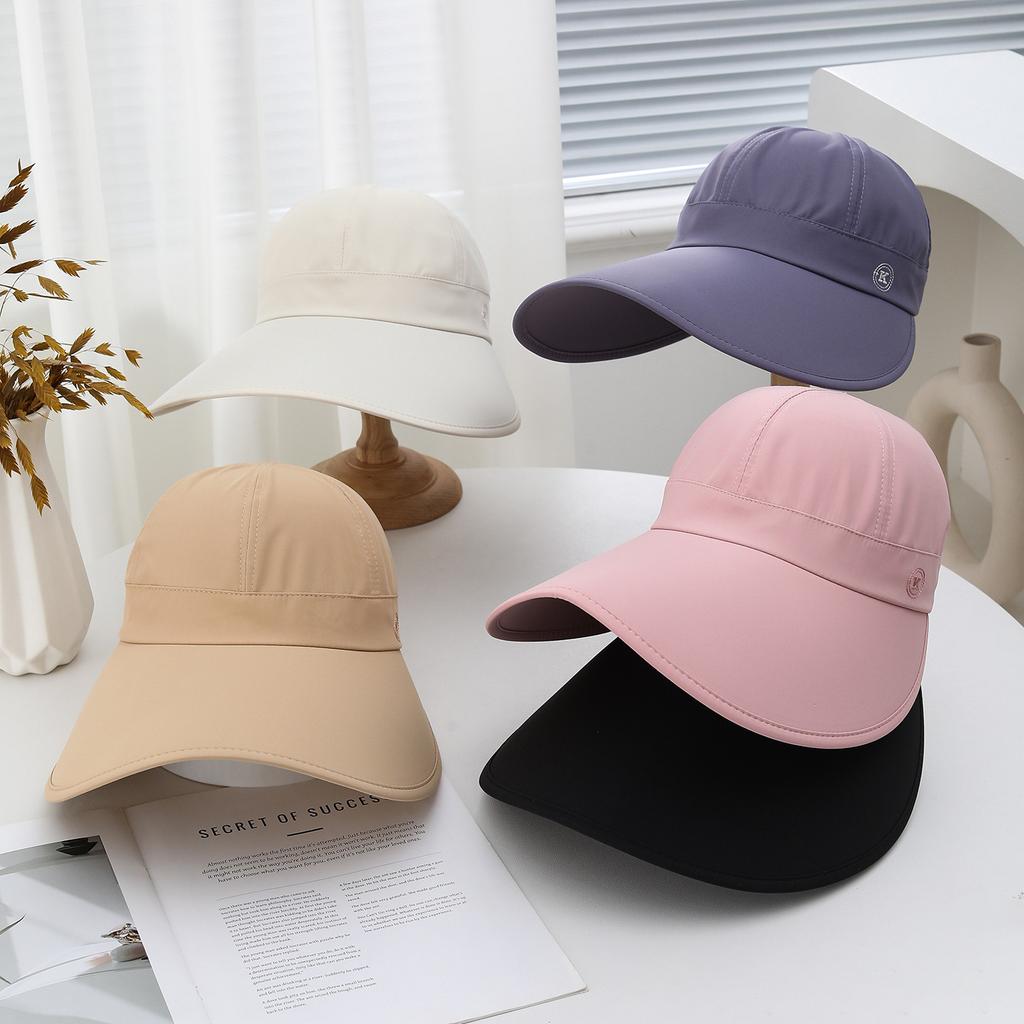 Zama Tail Fisherman Sun Protection Hat Women'S Summer Plus Brim Empty Top Casual Sun Hat Vinyl Sun Hat