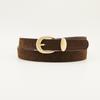 Retro Frosted Women's Faux Suede Belt, Versatile Jeans Accessory