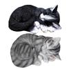 Lovely Miniature Sleeping Cat Statue Landscaping Figurines Mini Animal Art Crafts Sculpture for Patio Lawn Yard Decor Ornament