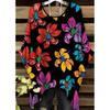Elegant Boho Print T-Shirt for Plus-Size Women