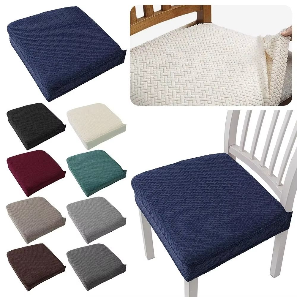 Washable Stretch Chair Seat Covers Removable Dirt-resistant Chair Slipcover  Kitchen
