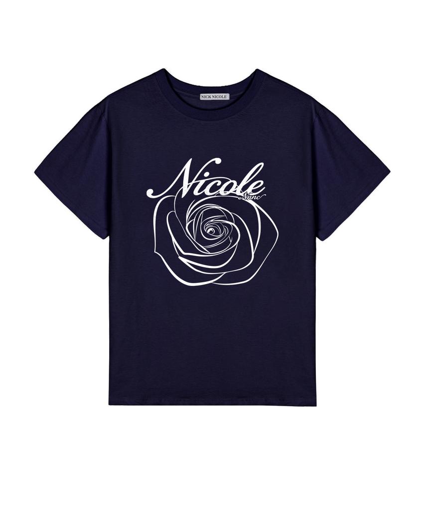 Nigaennikol Nicole Rose Sleeve Top_Navy White