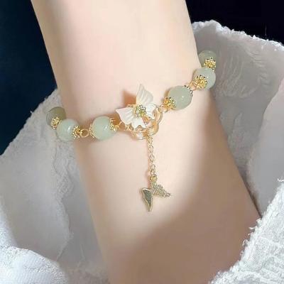 "Schmetterlingsschatten" Perlenarmband: Eleganter und einzigartiger chinesischer Schmuck für Damen.