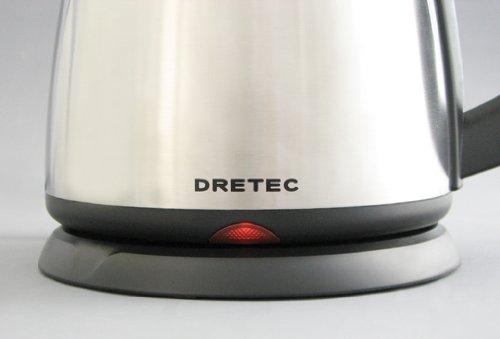 dretec Electric Kettle, Stainless Steel "Assam" Black, 1.0L, PO-110BK