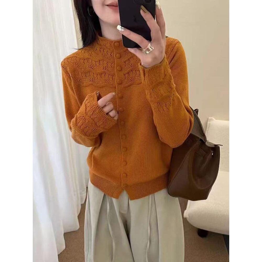 Feen-Stil Offener Halbrollkragen Pullover Damen Herbst/Winter Weicher Stil Strickmantel mit Lockerem und Dünnem Design, Geeignet zum Lagenlook.