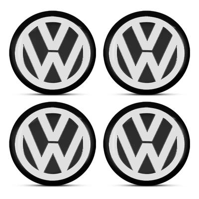 For VW Volkswagen Jetta MK5 Golf 56MM Car Wheel Center Hub Cap Emblem Wheel 3D Sticker For Volkswagen Golf-7 4 5 6 CC T-ROC Shar