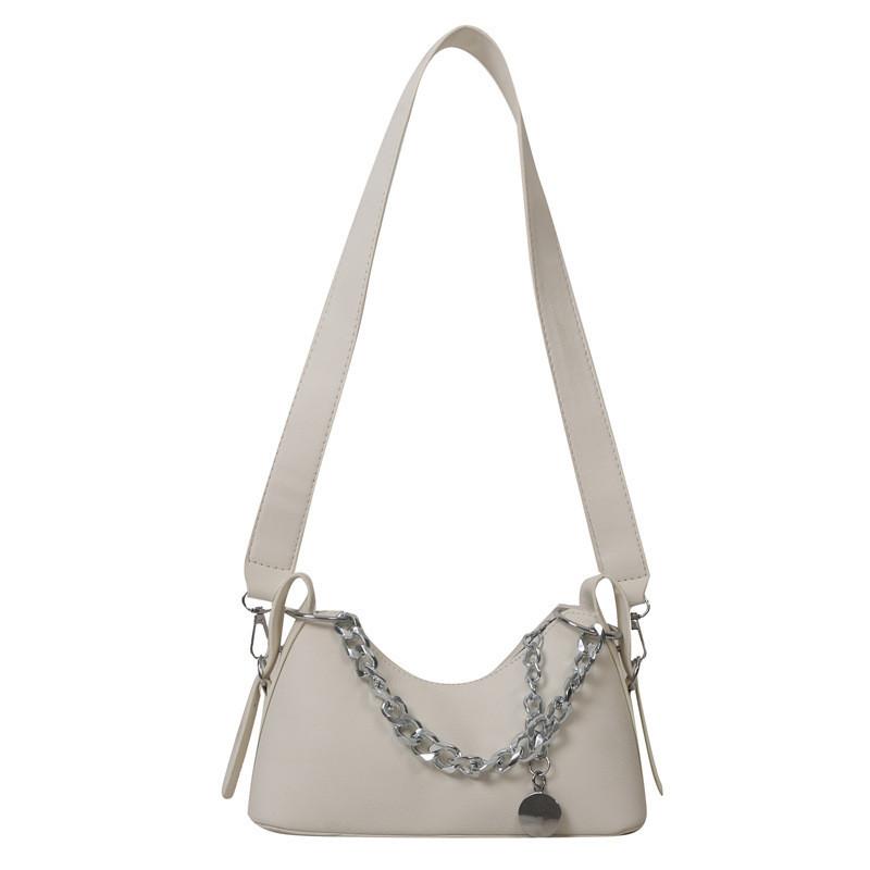 Wholesale 2023 Autumn Winter New Simple Chain Underarm Single Shoulder Bag Women Fashion Street Style Shoulder Crossbody Bag белый