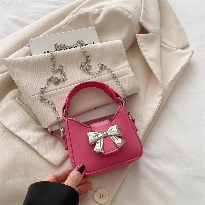Niche bow handbag 2025 new spring and summer trend sweet and cool mini lipstick chain bag crossbody small bag women